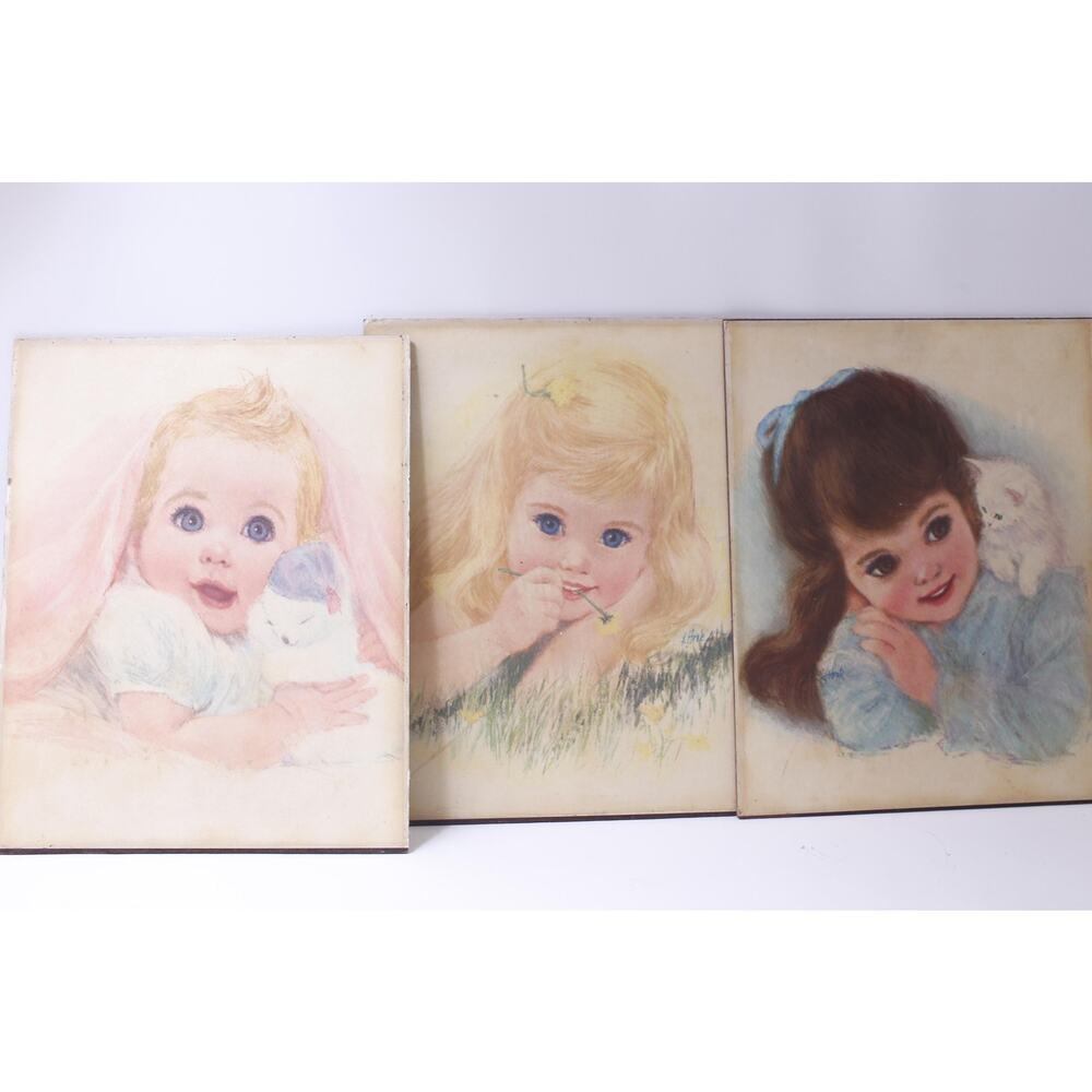 Francis Hook, Northern Tissue, Girls Ad Prints, Wooden Plaques,~ 241111-DIM E-2